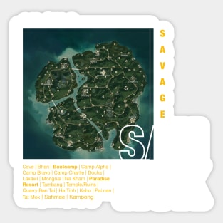 Sanhok Map Sticker